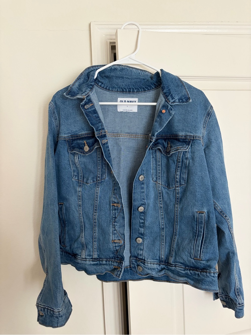 Old Navy Light Blue Denim Jacket with Button Front